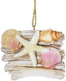 Resin Ornament - Driftwood with Shells