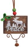 Sign Ornament - Moose Peace