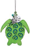 Wood Ornament with Metal Charms - Turtle - Go With the Flow