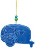 Stamped Ceramic Ornament - Camper