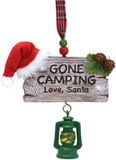 Resin Ornament - Gone Camping Love Santa