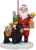 Resin Ornament - Old Fashioned Santa with Black Bear