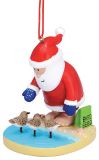 Resin Ornament -Santa with Sandpipers