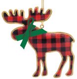 Pillowed Metal Ornament - Moose