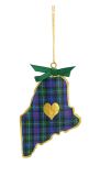Pillowed Metal Ornament - Maine