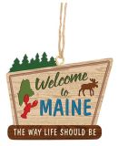 Sign Ornament - Welcome to Maine
