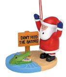 Resin Ornament - Don't Feed The Gators Santa