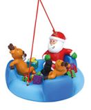 Resin Ornament - Santa River Tubing with Friends