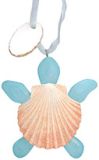 Resin Ornament - Shell and Sea Glass Turtle