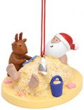 Resin Ornament - Santa Buried In Sand