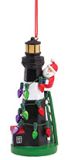 Resin Ornament - Santa with Tybee Island Lighthouse