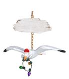 Resin Ornament - Seagull with Santa Hat