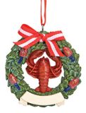Resin Ornament - Lobster In Wreath