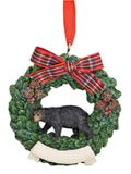 Resin Ornament - Bear In Wreath