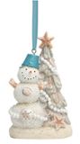 Resin Ornament - Beachy Snowman