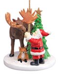 Resin Ornament - Nostalgic Santa with Moose