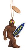 Resin Ornament - Bigfoot With Surfboard