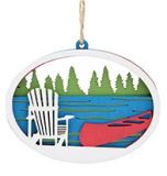 Laser Cut Wood Ornament - Lake Scene