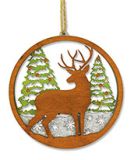 Laser Cut Wood Ornament - Deer