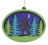 Laser Cut Wood Ornament - Bigfoot