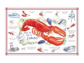 100 PACK OF HOW TO EAT A LOBSTER PAPER PLACEMATS FREE SHIPPING 