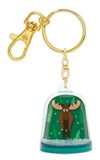 Snow Globe Keychain - Moose