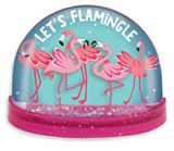 Snow Globe Magnet - Let's Flamingle Flamingo