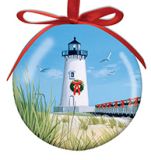 Ball Ornament - Lighthouse And Dunes