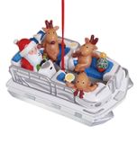 Resin Ornament - Pontoon Boat