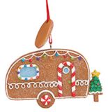 Resin Ornament - Gingerbread Camper
