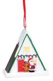 Resin Ornament - Santa With A-Frame