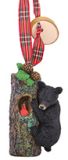 Resin Ornament - Black Bear Cub Climbing Tree