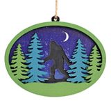 Laser Cut Wood Ornament - Bigfoot
